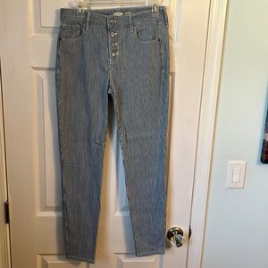 Pinstripe Jeans